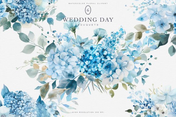 Download Watercolor Blue Flowers Clipart - Summer - Blue flowers clipart Collection