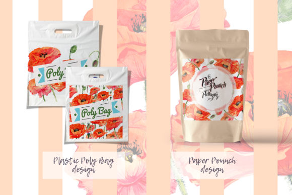 Download Red Poppies Watercolor Set - Poppies Collection
