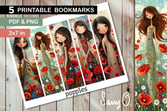 Download Bookmark Poppy Poppies Flower Girls PNG - Poppies Collection