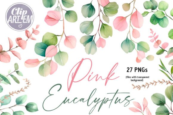 Download Eucalyptus Greenery 27 PNG Clip Art Set - Clip art Collection