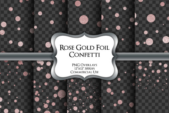 Download Rose Gold Foil Confetti Transparent PNG - Premium Bundle