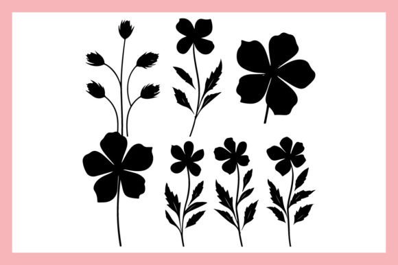 Download Violet Flower Black Silhouette 2 - Violet flower Collection