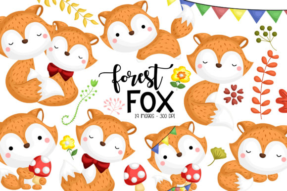 Download Cute Fox Clipart - Cute Animal Clip Art - Clip art Collection
