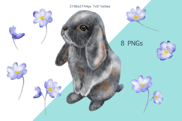 Download Watercolor Cute Easter Bunny Clip Art - Clip art Collection