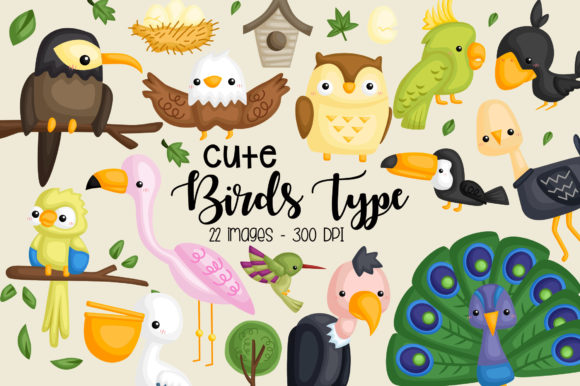 Download Bird Type Clipart - Cute Animal Clip Art - Clip art Collection