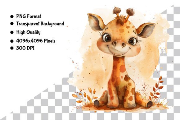 Download Watercolor Baby Giraffe PNG Clip Art - Clip art Collection
